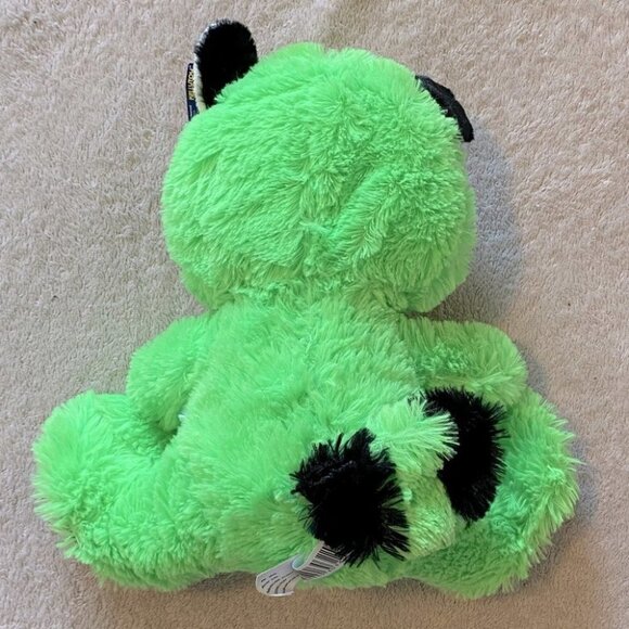 Vintage Kellytoy Green Plush Raccoon - Picture 5 of 10